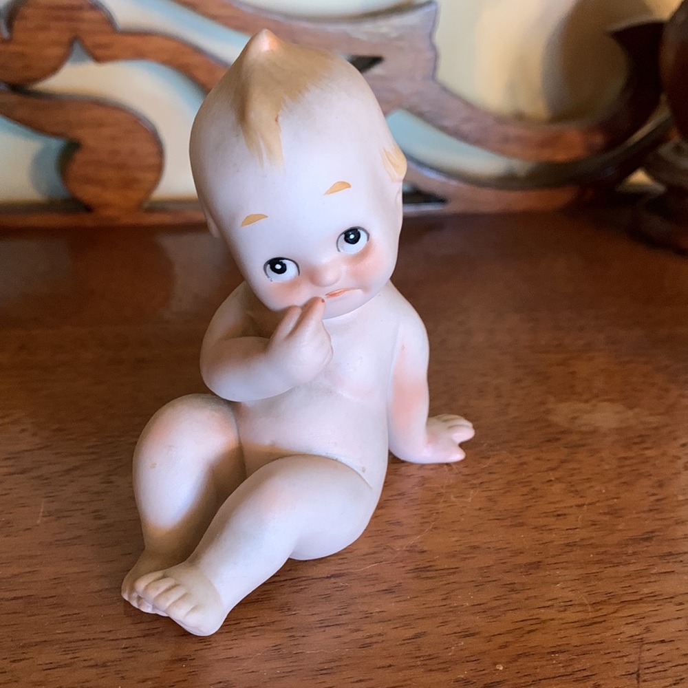 Vintage Kewpie Bisque Angel Baby by Lefton - Picture 4 of 7